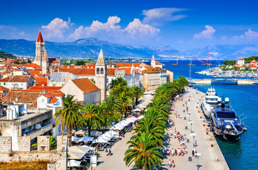 Historic town of Trogir, a UNESCO World Heritage site on the Adriatic coast of Croatia.