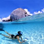 woman snorkelling